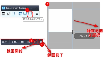 Free Screen Video Recorderで楽天TVを画面録画