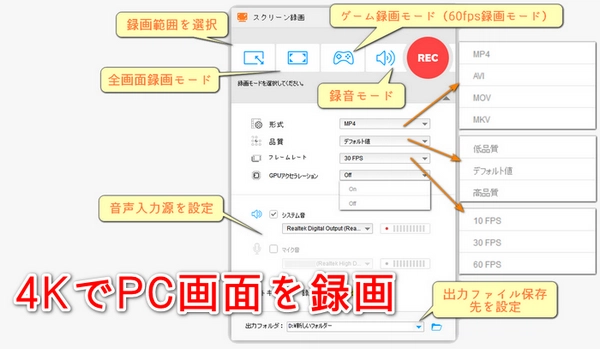 4KでPC画面を録画する方法紹介・4Kレコーダーおすすめ