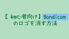【初心者向け】Bandicamのロゴを消す方法