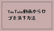 動画から透かし ウォーターマーク を消す方法