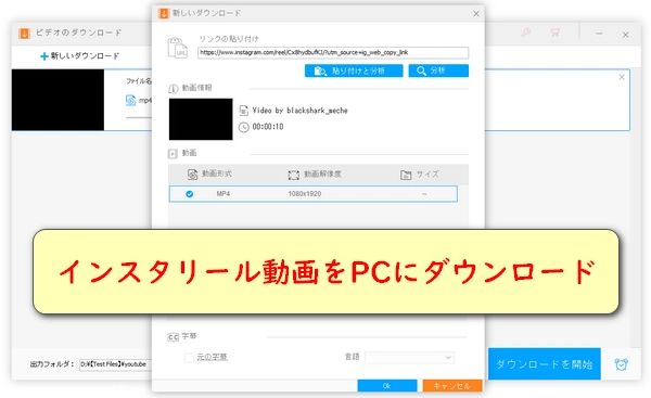 PCでインスタのリール動画をダウンロード