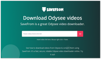 Odysee動画ダウンロードサイト～SaveFrom