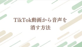 TikTok動画から音声を消す方法