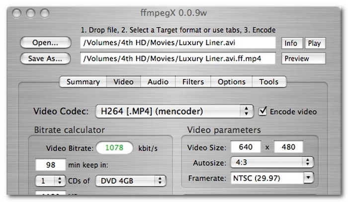 動画変換ソフト（無料・安全）～ffmpegX