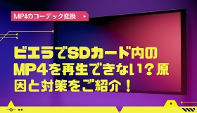 ビエラでSDカード内のMP4再生できない