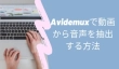 Avidemuxで動画から音声を抽出