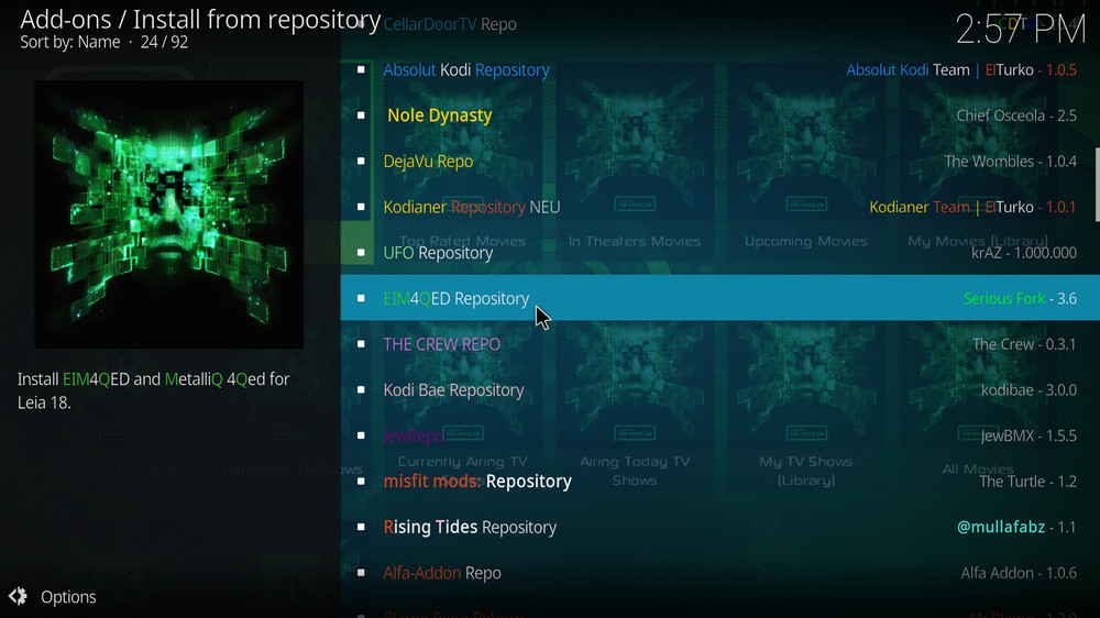 Select EIM4QED Repository