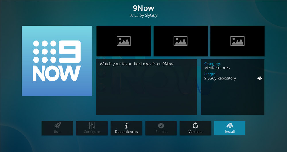 Install Kodi 9Now addon