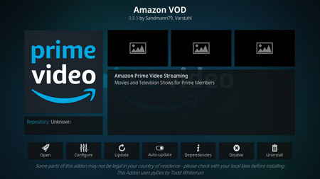 Amazon VOD Kodi addon