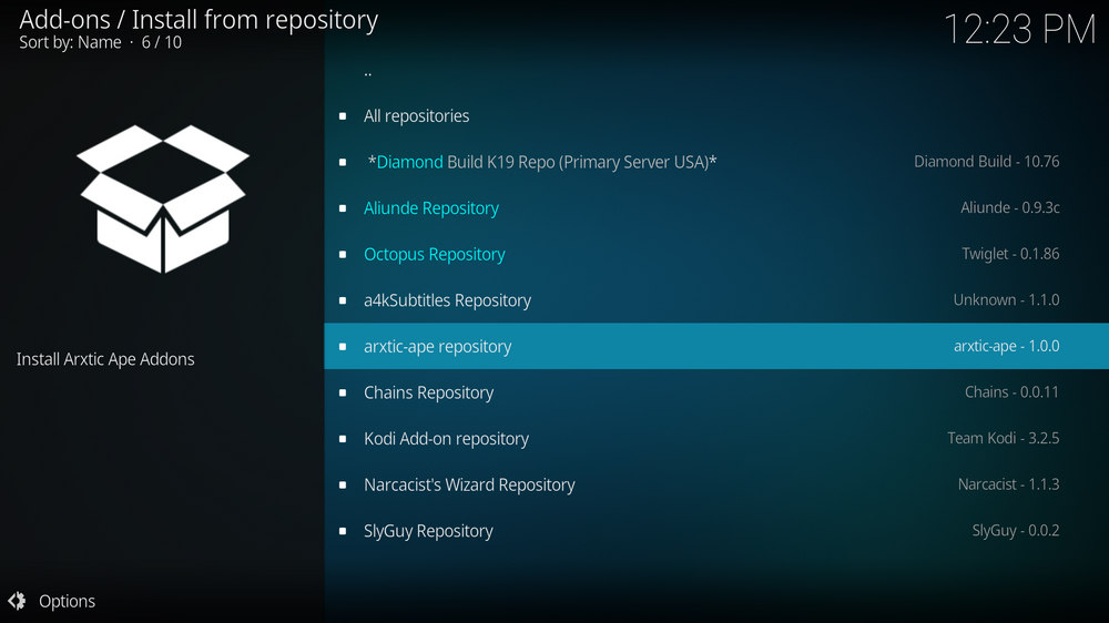 Select arxtic-ape repository