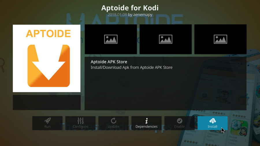 Install Kodi Aptoide for Kodi addon