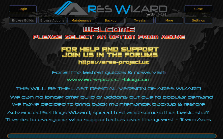 Ares Wizard Interface