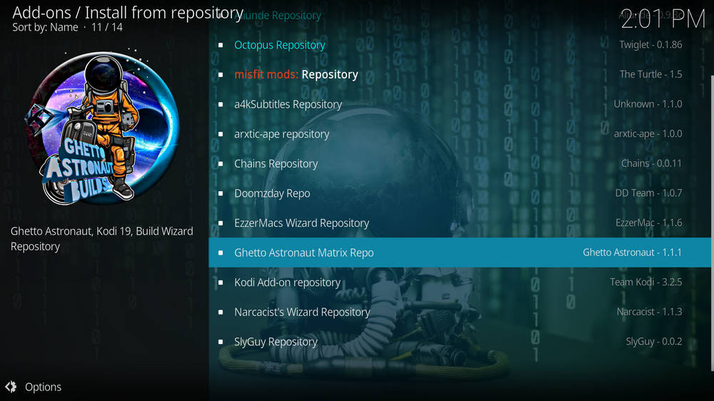 Select Ghetto Astronaut Matrix Repo