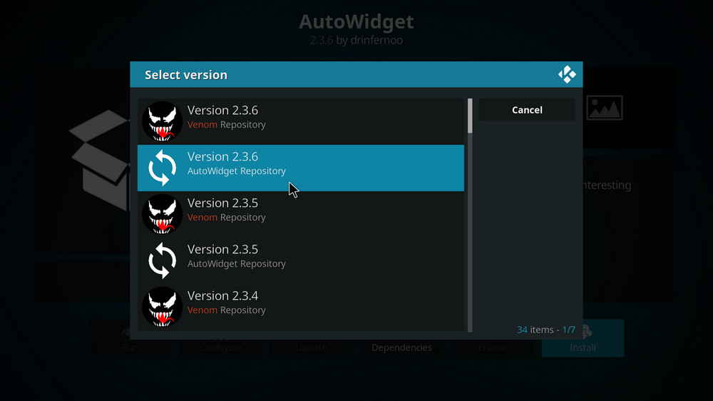 Install from AutoWidget Repository