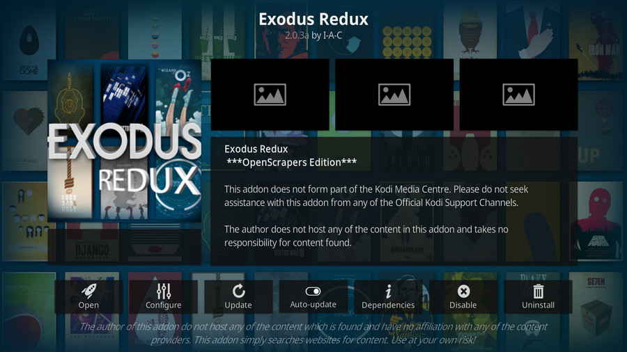 Exodus Redux addon