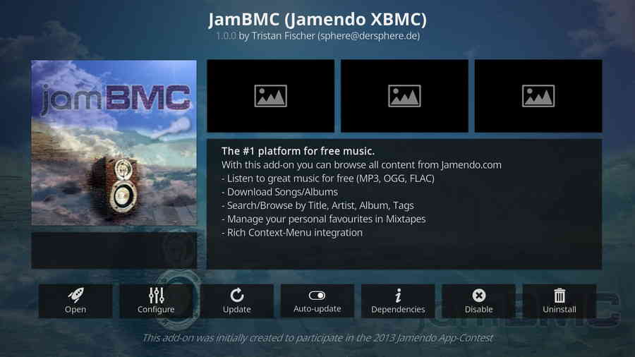 JamBMC (Jamendo XBMC) addon