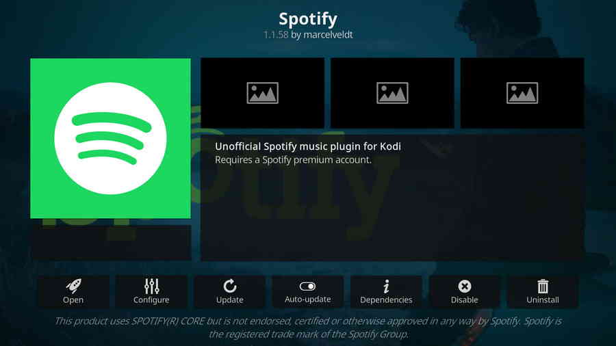 Spotify addon