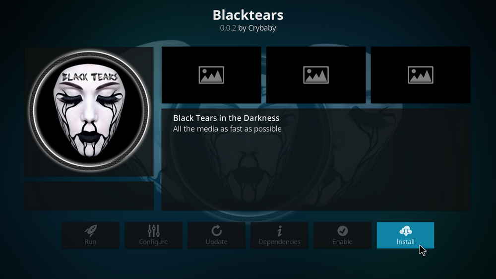 Install Kodi Blacktears addon