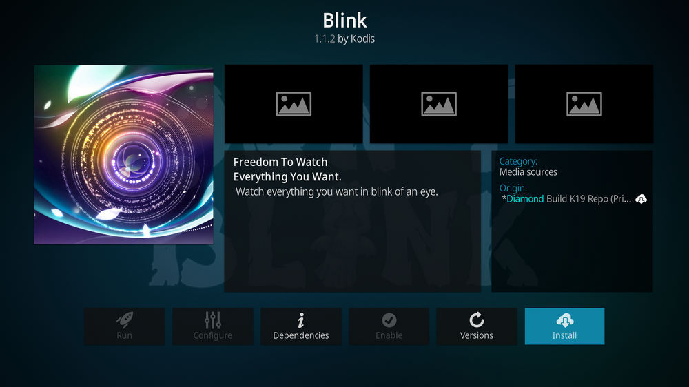 Install Kodi Blink addon