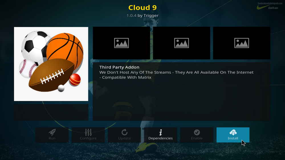 Install Kodi Cloud 9 addon