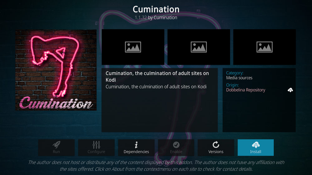 Install Kodi Cumination addon