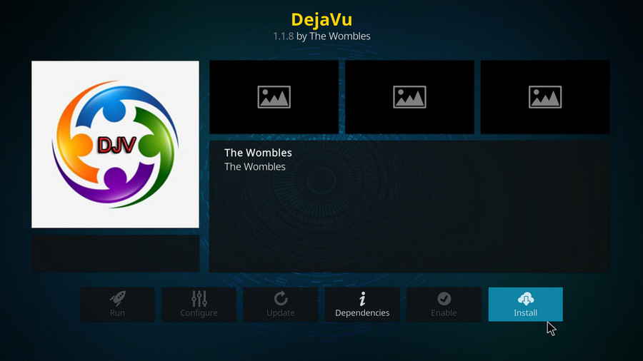 Install Kodi DejaVu addon