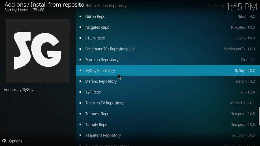 Select SlyGuy Repository