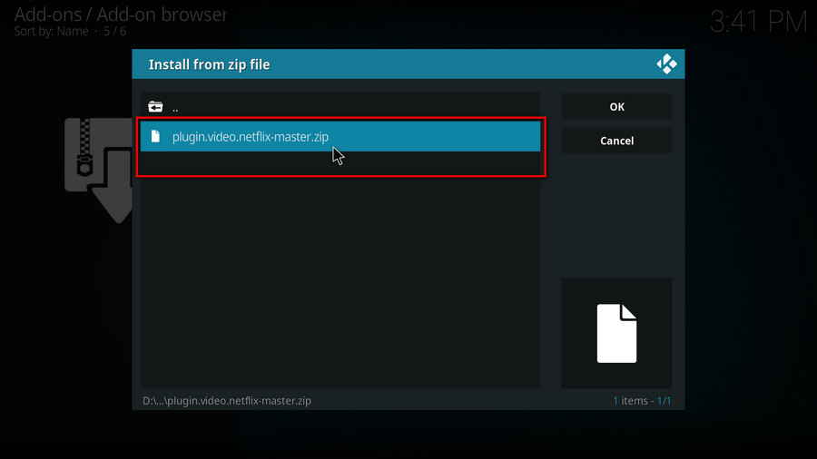 Click on the zip file for Kodi addon/repo