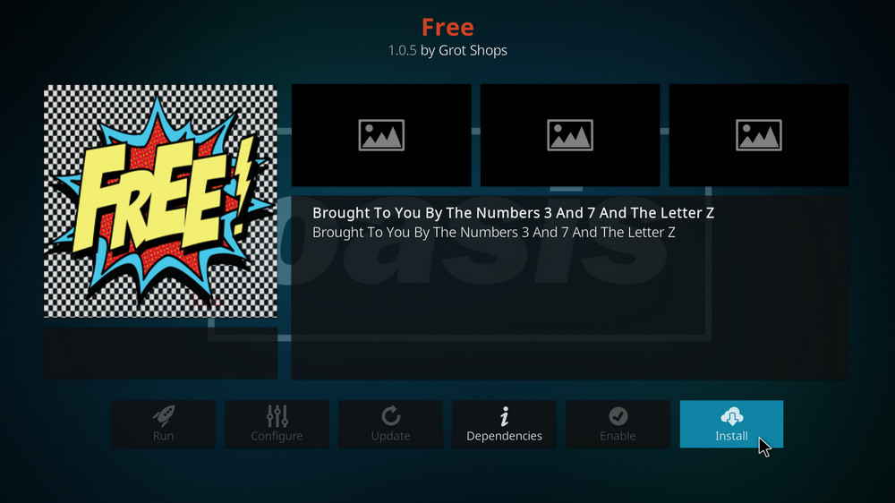 Install Kodi Free addon