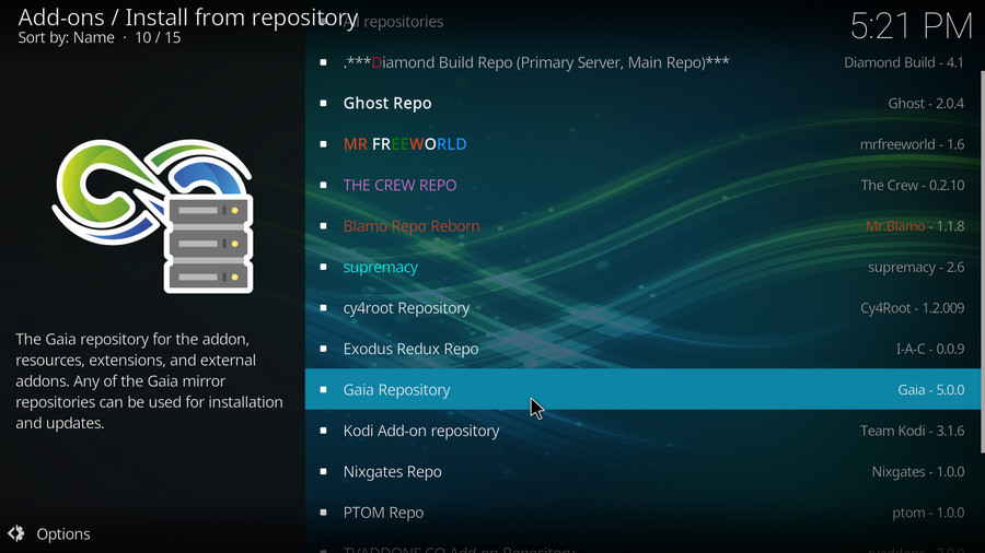 Select Gaia Repository