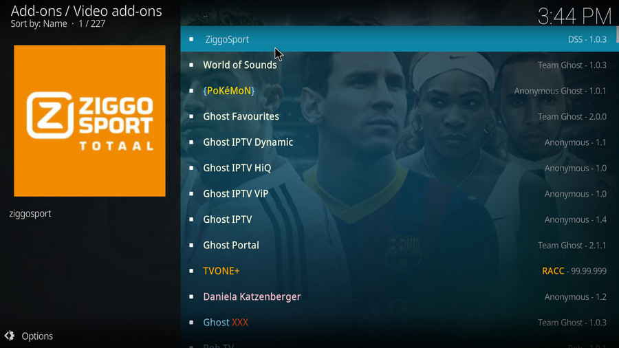 Click on ZiggoSport