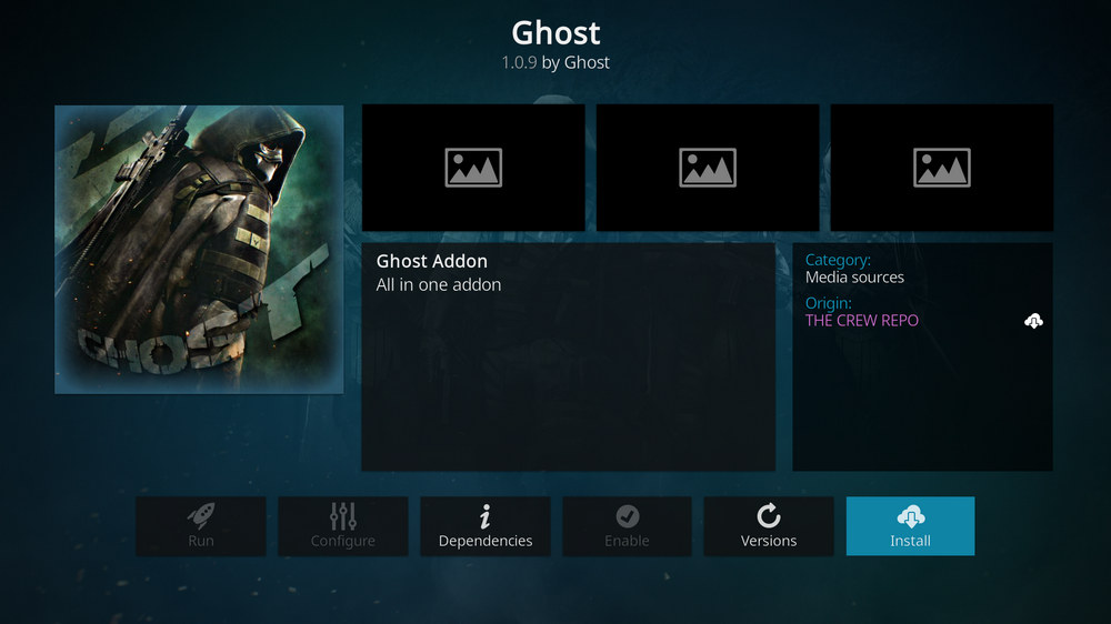 Install Kodi Ghost addon