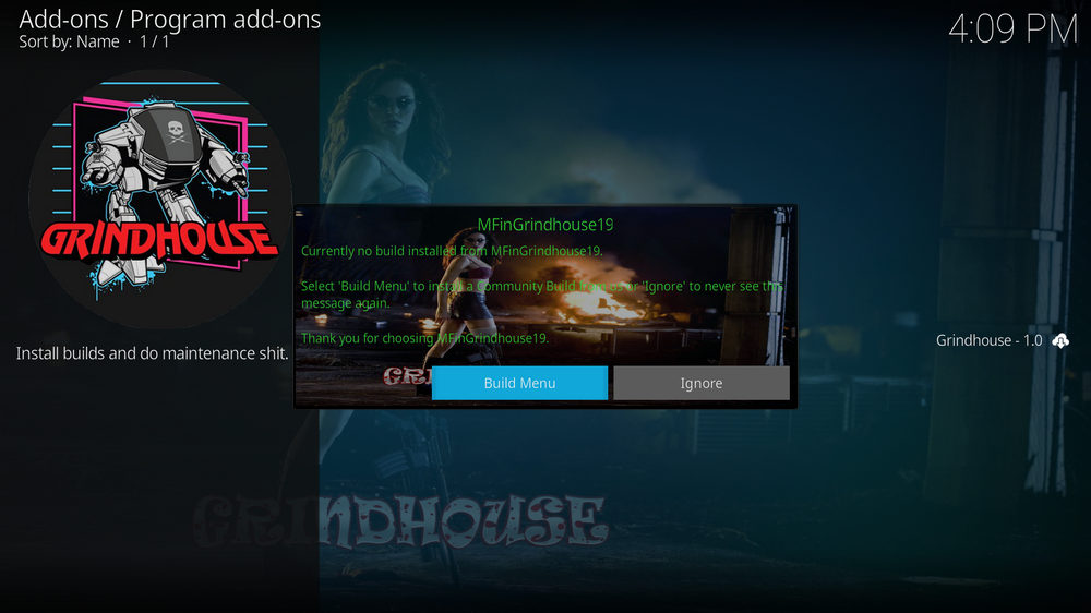 Go to Grindhouse Wizard build menu