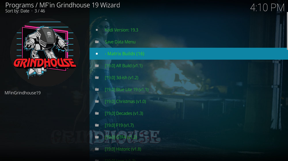 Install Grindhouse Wizard builds