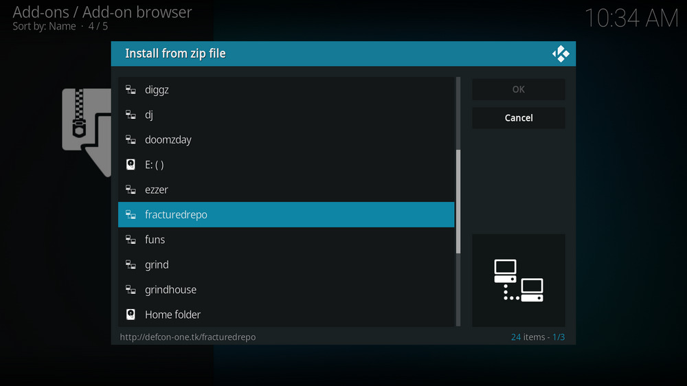 Select the source fracturedrepo