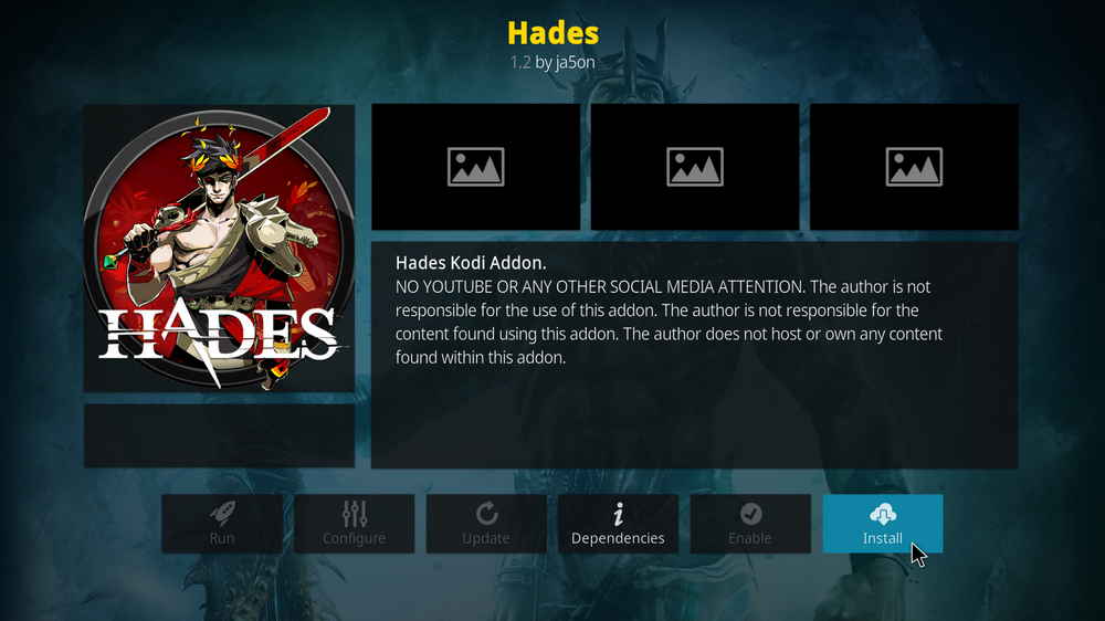 Install Kodi Hades addon