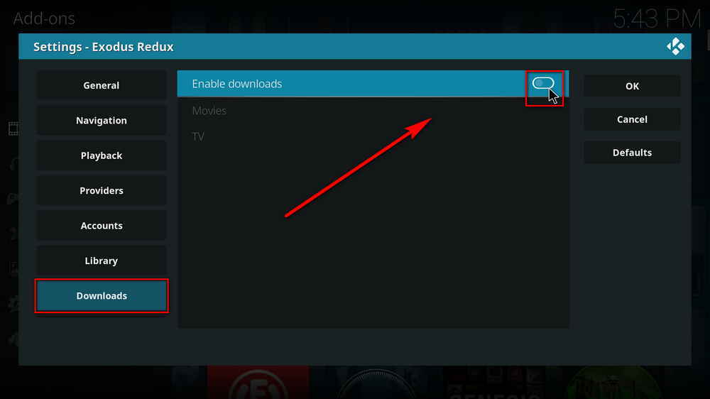 Enable download feature in Download tab