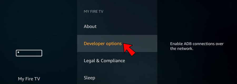 Click Developer options