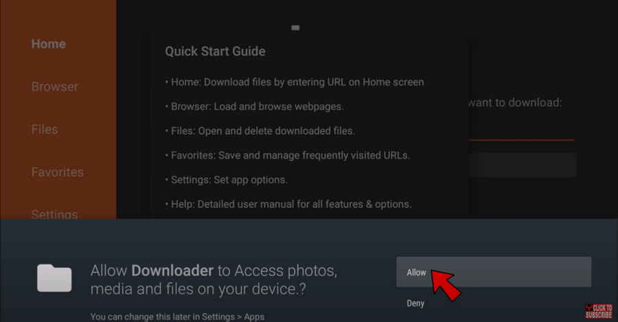 Allow Downloader's access when prompt 