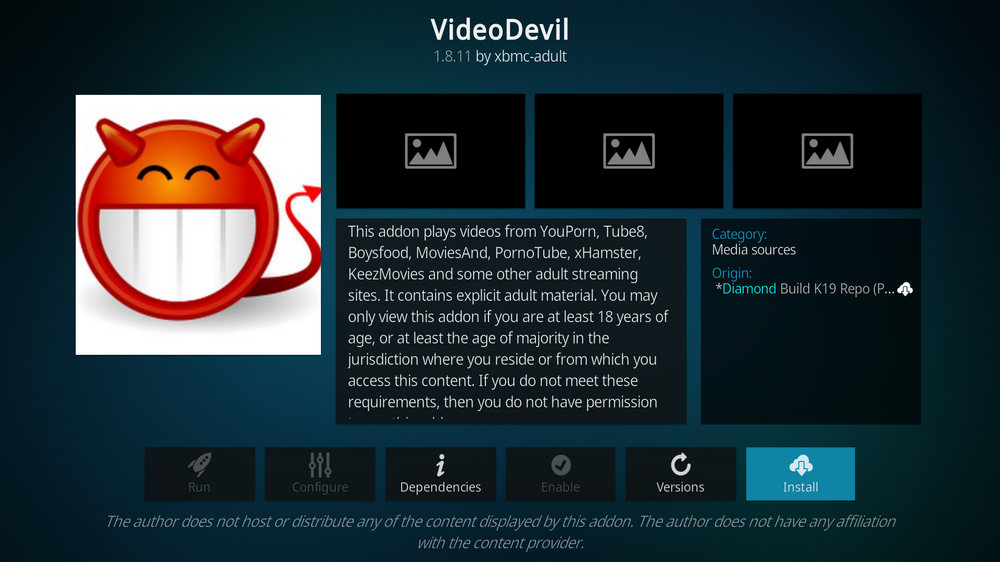 Install Kodi VideoDevil addon