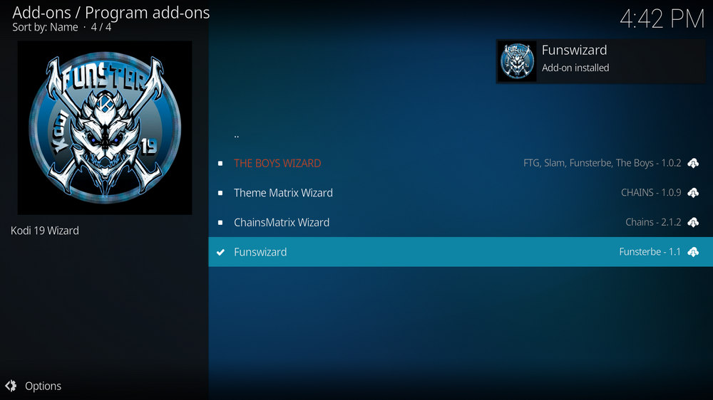Funswizard addon installed