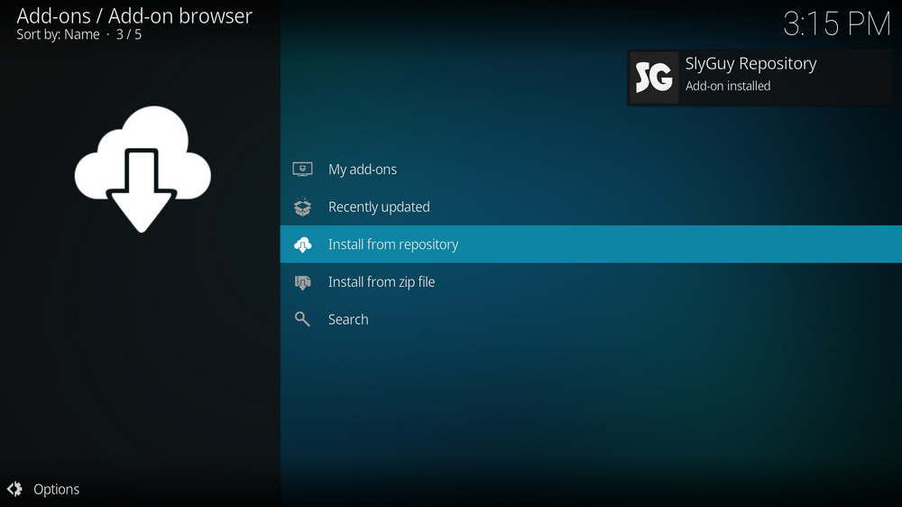 SlyGuy Repository Add-on installed