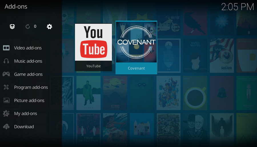 Covenant addon installed