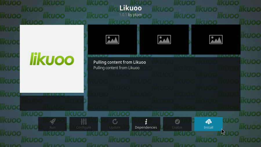 Install Kodi Likuoo addon