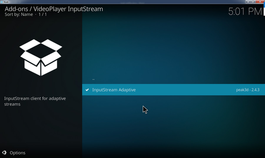 Enable Inputstream Adaptive 