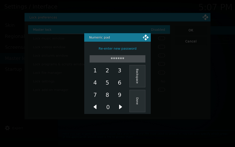 Password Kodi