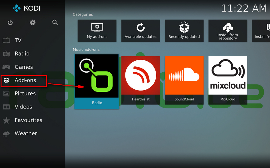 Kodi Radio Addon
