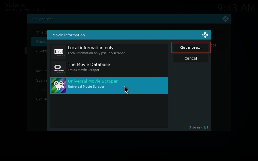 Change Kodi Movie Scraper