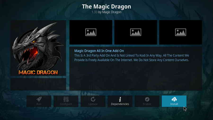 Install Kodi The Magic Dragon addon
