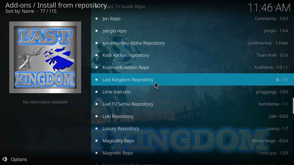 Select Last Kingdom Repository